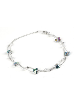 Kalp Ve Inci Tasarım Çelik Zincir Halhal