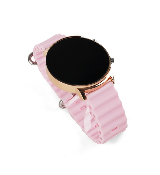 ALC Collection Dijital Silikon Kordon Lüks Kol Saati (Pembe)