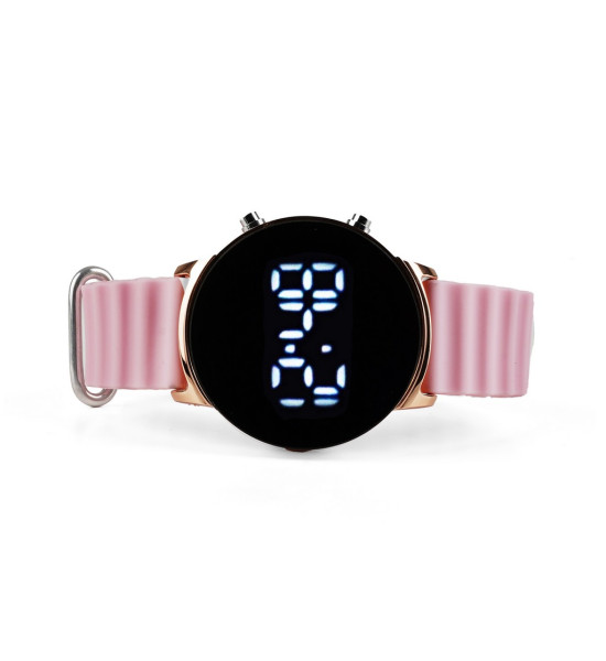 ALC Collection Dijital Silikon Kordon Lüks Kol Saati (Pembe)