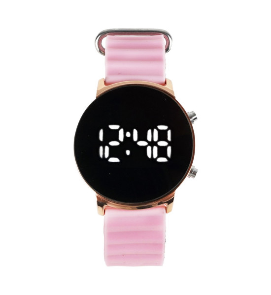 ALC Collection Dijital Silikon Kordon Lüks Kol Saati (Pembe)