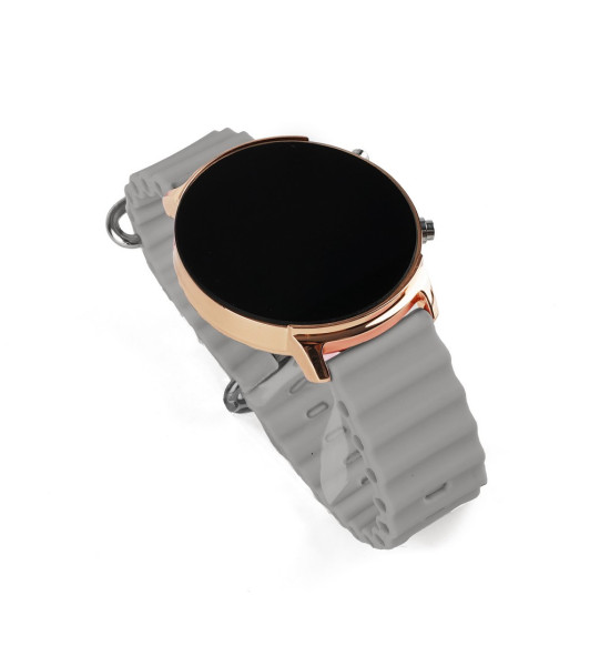 ALC Collection Dijital Silikon Kordon Lüks Kol Saati (Gri)