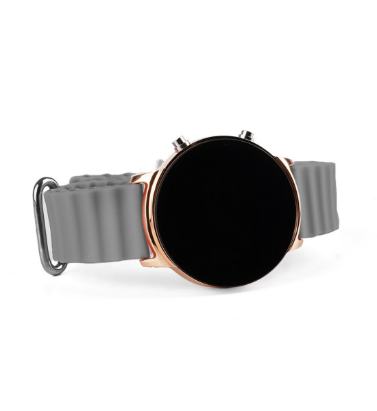 ALC Collection Dijital Silikon Kordon Lüks Kol Saati (Gri)