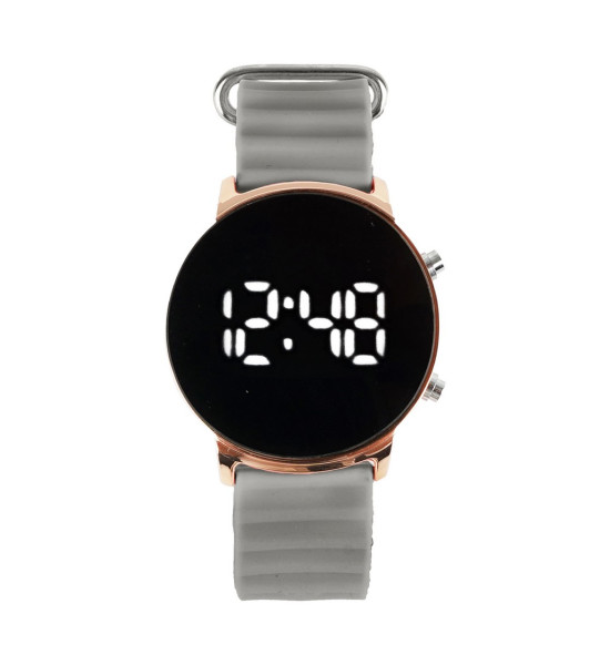 ALC Collection Dijital Silikon Kordon Lüks Kol Saati (Gri)