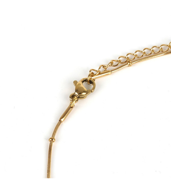 ALC Collection Balon Harfli Altın Kaplama Çelik Kolye (Y Harfi)