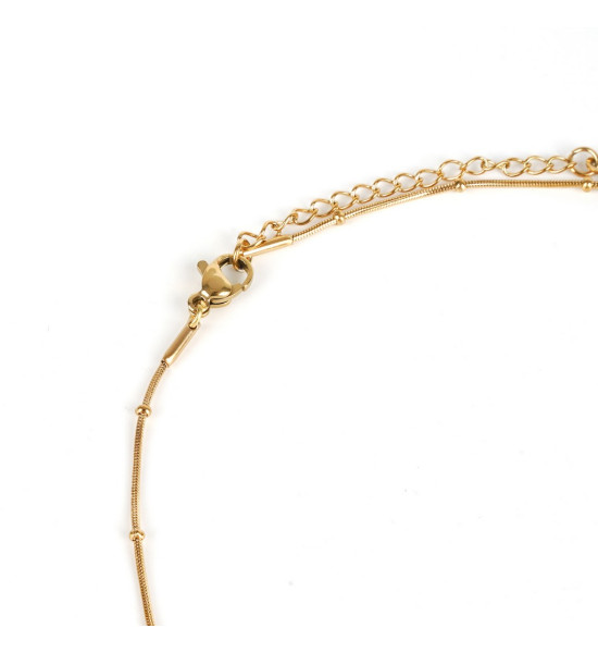 ALC Collection Balon Harfli Altın Kaplama Çelik Kolye (M Harfi)