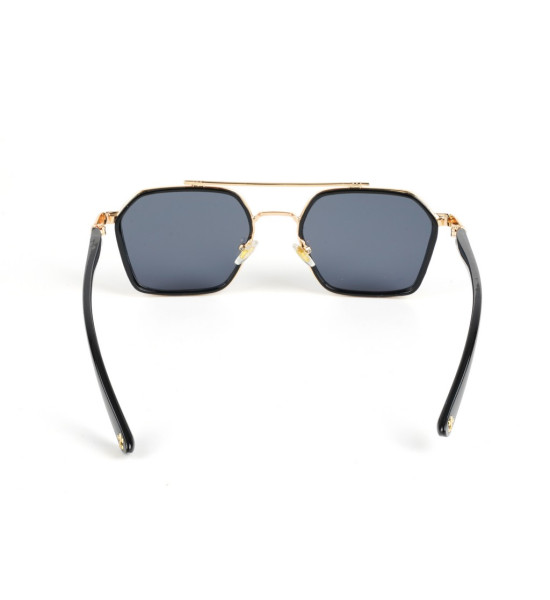 ALC Collection Altın Çerçeveli Köşeli Unisex Güneş Gözlüğü (Siyah)