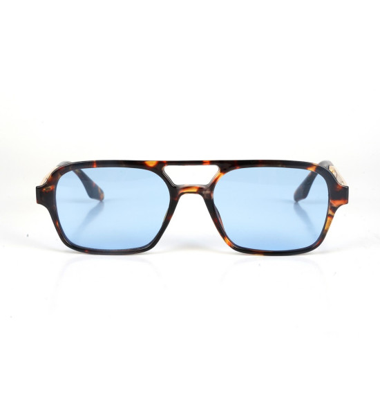 ALC Collection Leopar Tasarım Altın Detaylı Mavi Güneş Gözlüğü