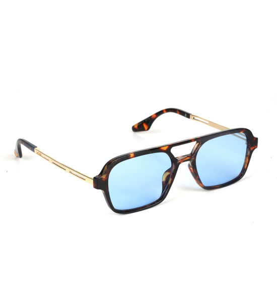ALC Collection Leopar Tasarım Altın Detaylı Mavi Güneş Gözlüğü