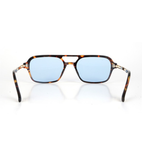 ALC Collection Leopar Tasarım Altın Detaylı Mavi Güneş Gözlüğü