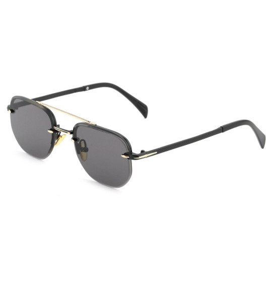 ALC Collection Vintage Tarz Dikdörtgen Unisex Güneş Gözlüğü (Siyah)