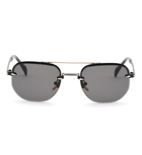 ALC Collection Vintage Tarz Dikdörtgen Unisex Güneş Gözlüğü (Siyah)