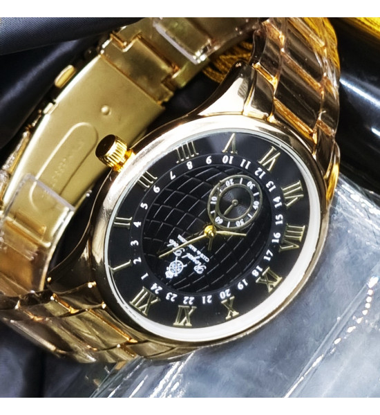 Royal Club De Polo Barcelona Kronometre Desenli Gold Ve Black Karışım Renk Erkek Kol Saati